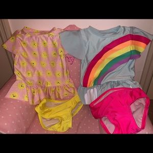 Toddler girl Cat & Jack swimsuits - lot of 2